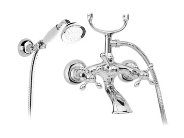 CHOPIN - Wall-mounted steel bathtub set with hand shower _ Gaia Mobili